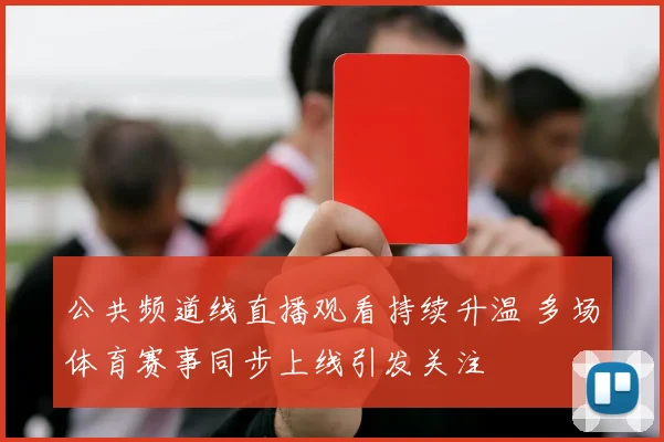 公共频道线直播观看持续升温 多场体育赛事同步上线引发关注